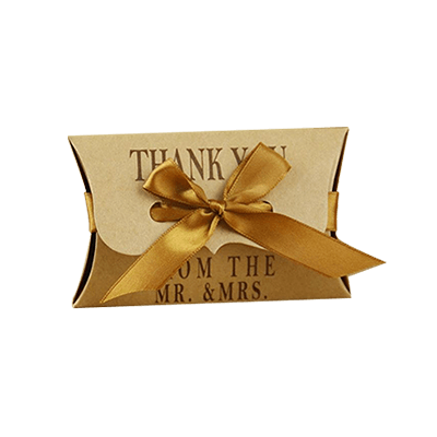 Custom Kraft Paper Gift Pillow Boxes
