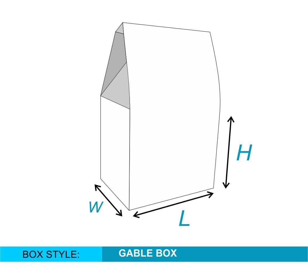 Gable Boxes dieline template