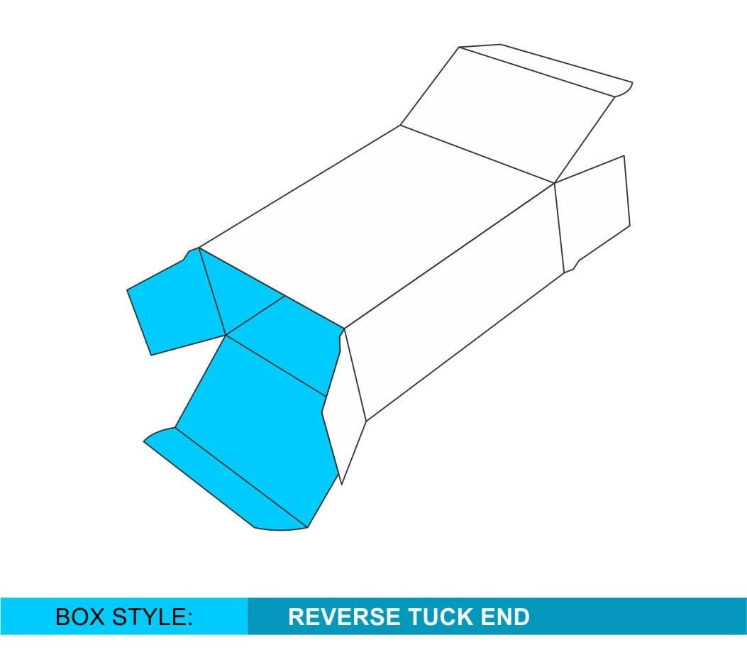 Reverse Tuck Boxes dieline template